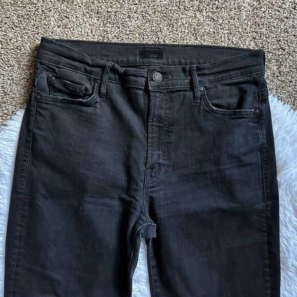 MOTHER Jeans The Insider Crop Black Womens Size 30 - Picture 3 of 12